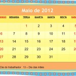 Calendário de Maio de 2024 - Feriados